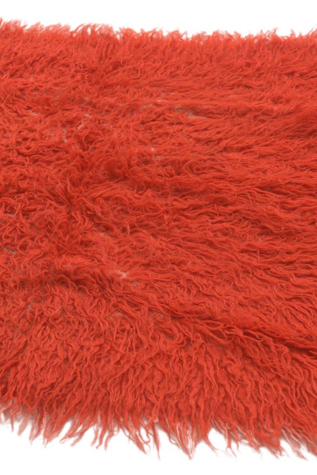 Detail image of 2' 4 x 4' 5 Hand Knotted Moroccan Wool Runner Rug
