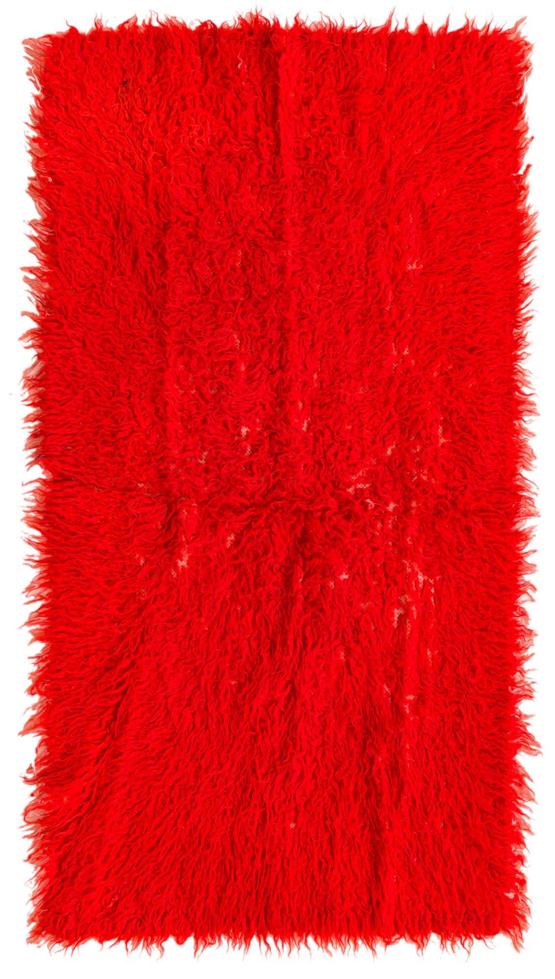 2' 4 x 4' 5 Hand Knotted Moroccan Wool Runner Rug