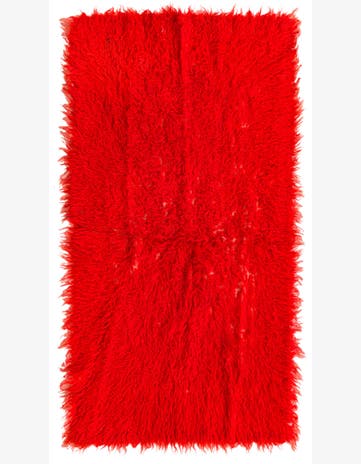 2' 4 x 4' 5 Hand Knotted Moroccan Wool Runner Rug
