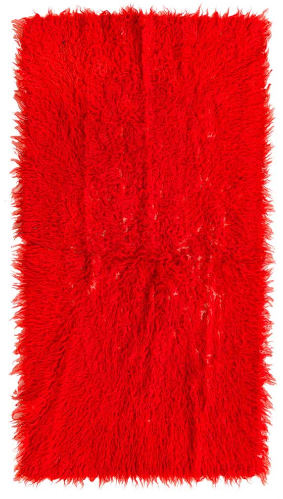 2' 4 x 4' 5 Hand Knotted Moroccan Wool Runner Rug