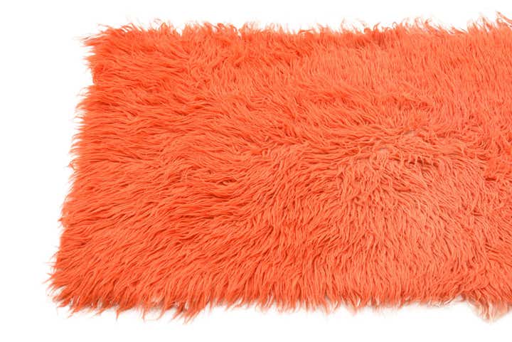 2' 4 x 4' 9 Hand Knotted Moroccan Wool Runner Rug