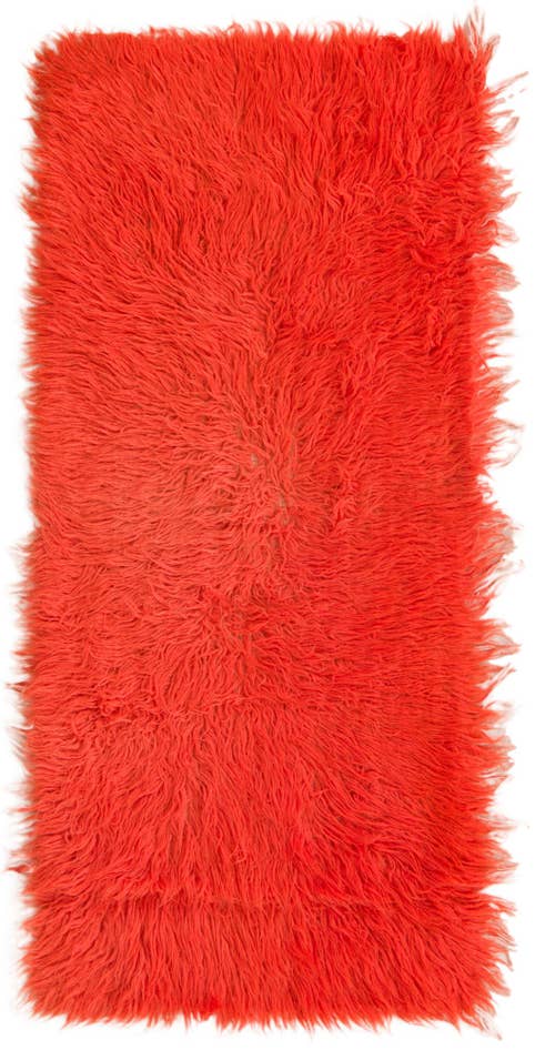 Detail image of 2' 4 x 4' 9 Hand Knotted Moroccan Wool Runner Rug