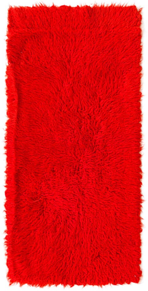 Detail image of 2' 3 x 4' 9 Hand Knotted Moroccan Wool Runner Rug