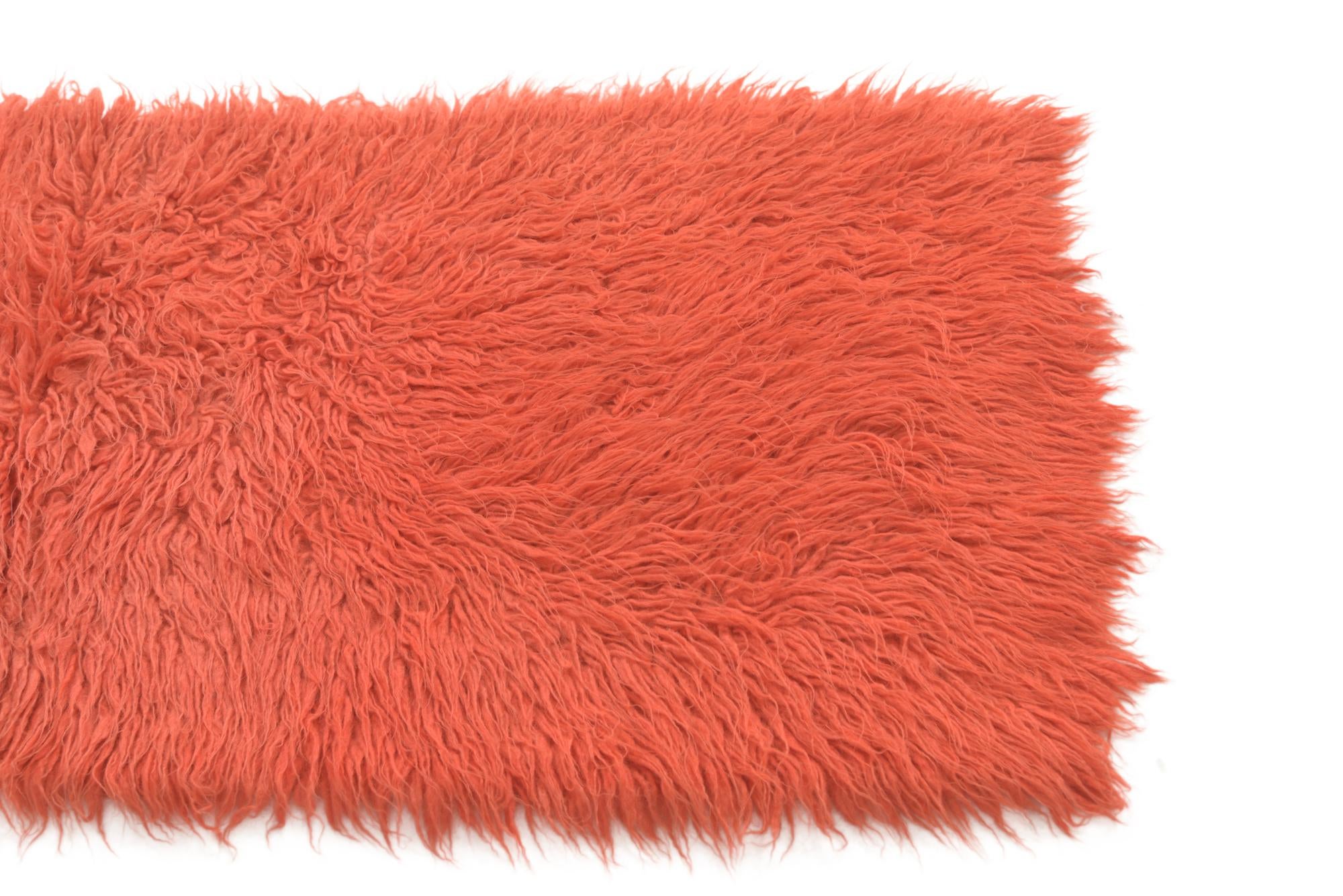 1' 10 x 4' 6 Hand Knotted Moroccan Wool Runner Rug