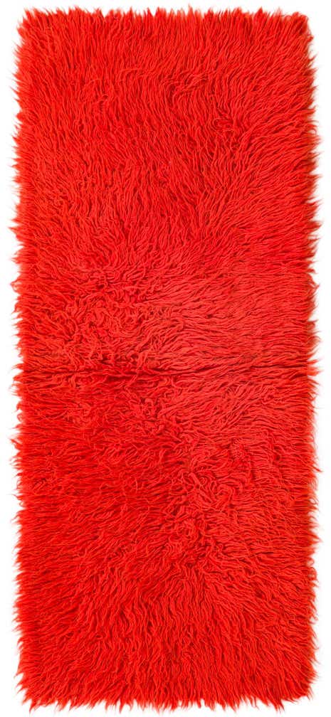 1' 10 x 4' 6 Hand Knotted Moroccan Wool Runner Rug