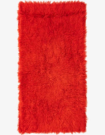 2' 4 x 4' 9 Hand Knotted Moroccan Wool Runner Rug