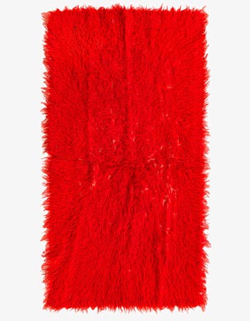 2' 4 x 4' 5 Hand Knotted Moroccan Wool Runner Rug