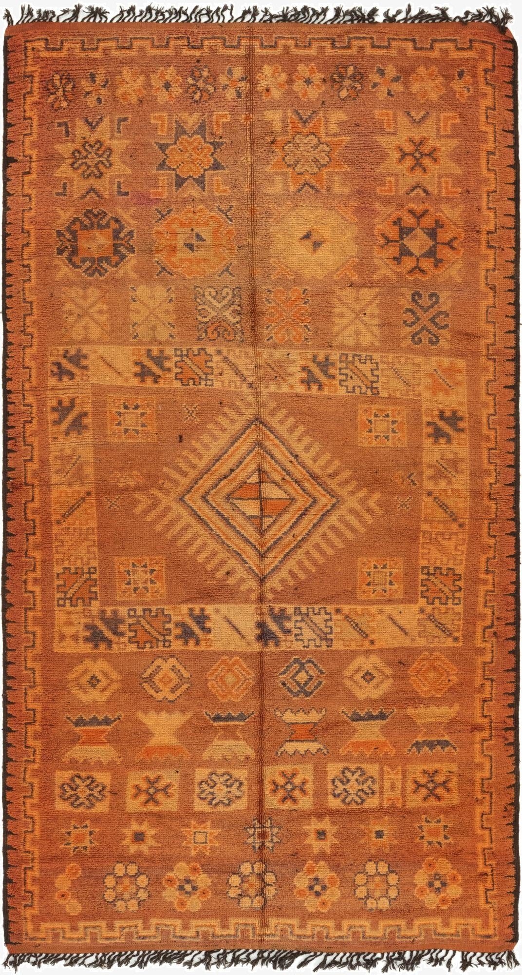 6' x 11' 2  Hand Knotted Moroccan Wool Runner Rug