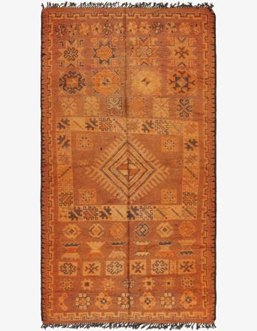 6' x 11' 2 Hand Knotted Moroccan Wool Runner Rug