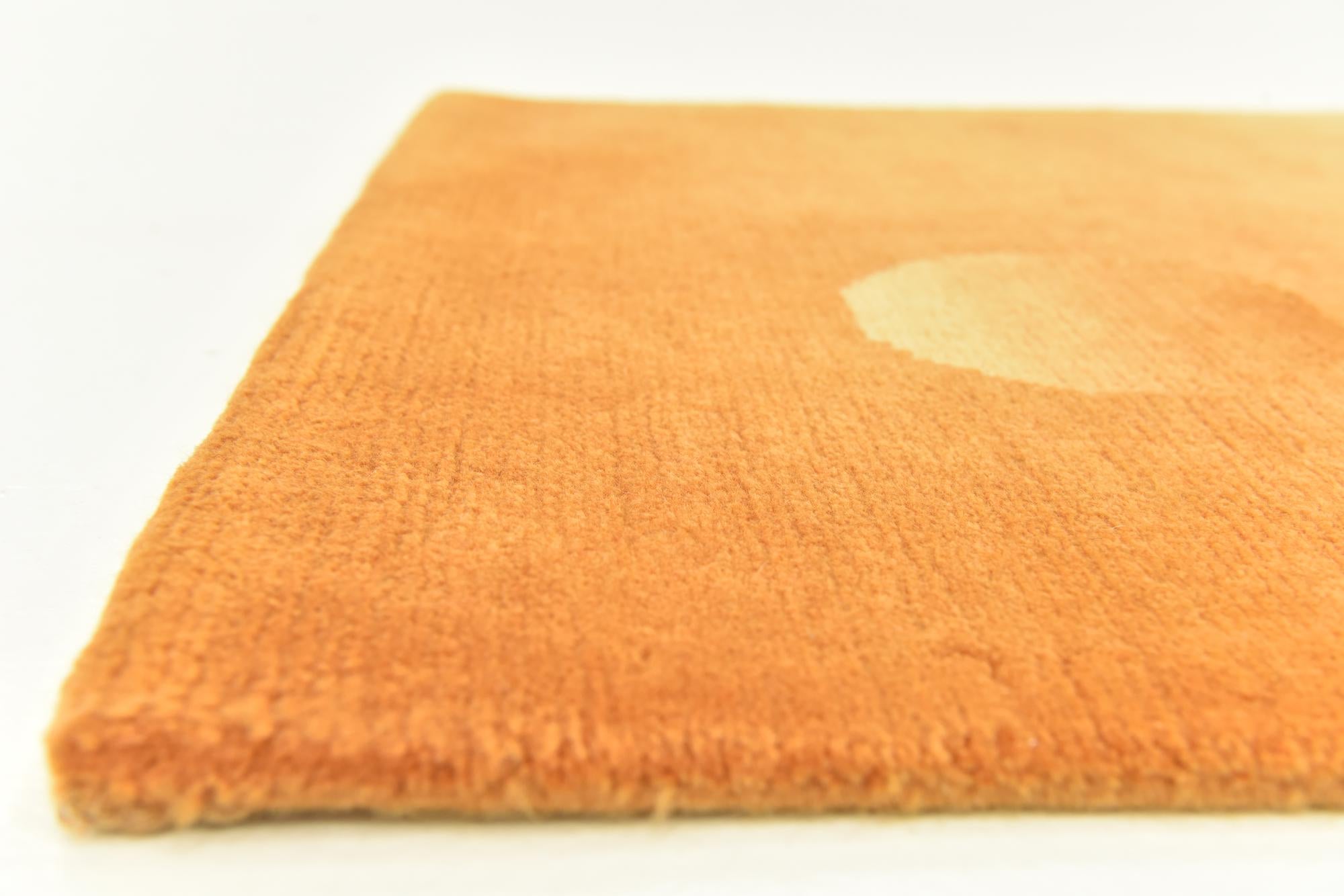 2' 4 x 4' 7 Hand Knotted Nepal Wool Runner Rug