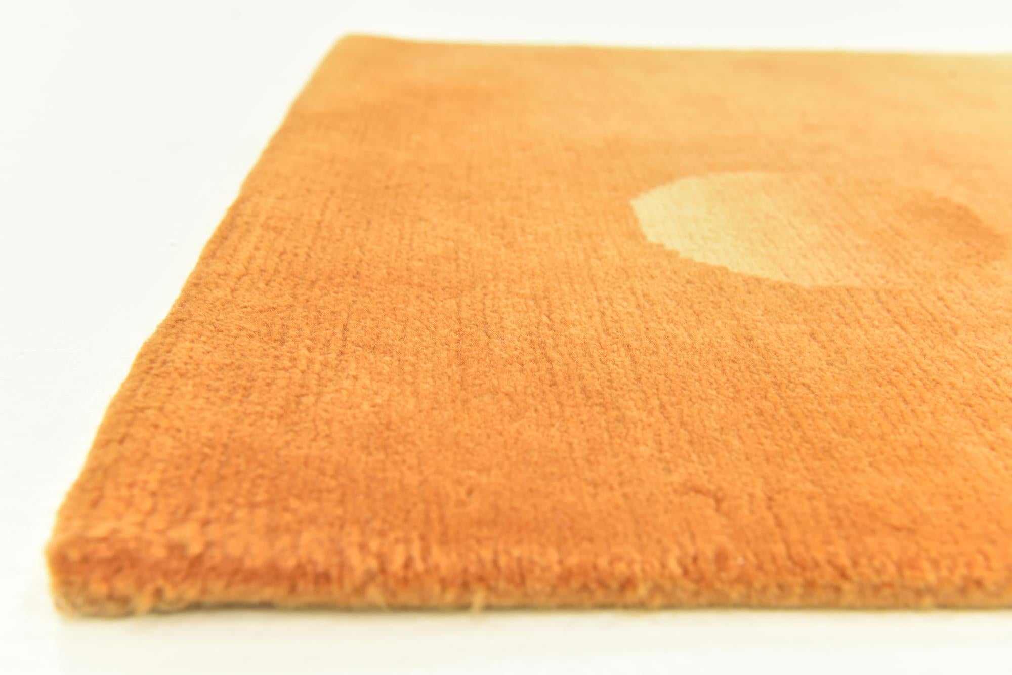 2' 4 x 4' 7 Hand Knotted Nepal Wool Runner Rug