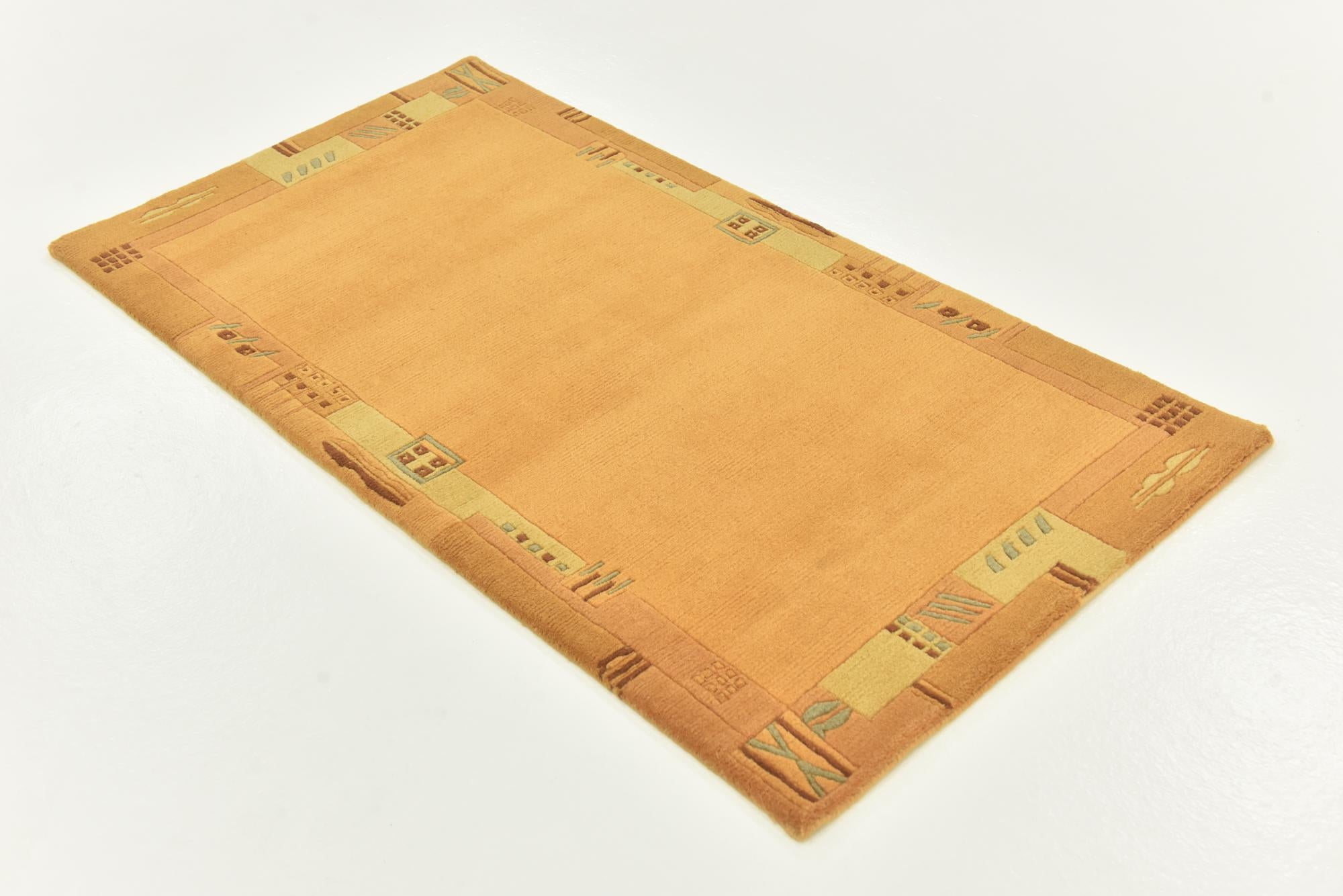 2' 5 x 4' 7 Hand Knotted Nepal Wool Runner Rug