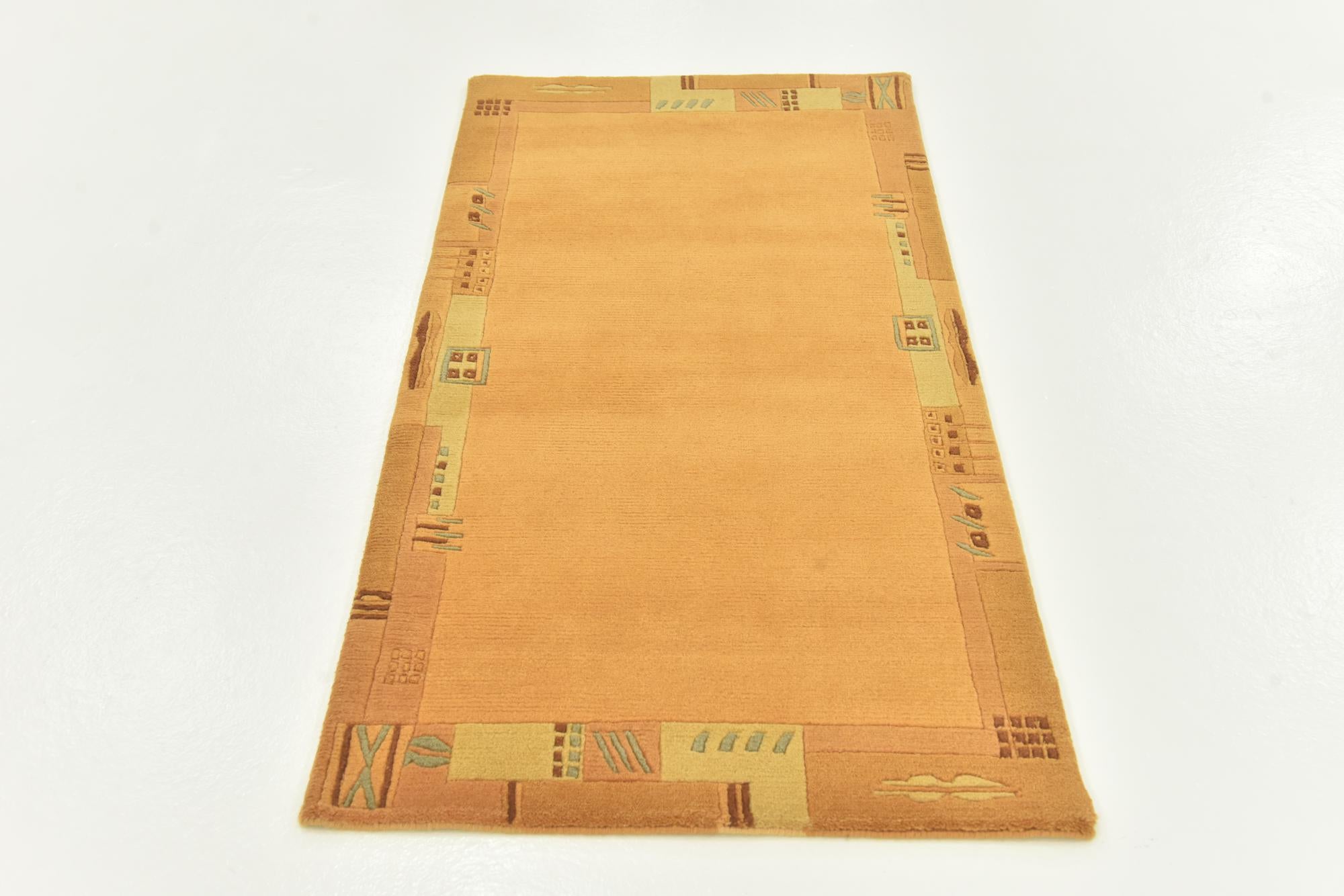 2' 5 x 4' 7 Hand Knotted Nepal Wool Runner Rug