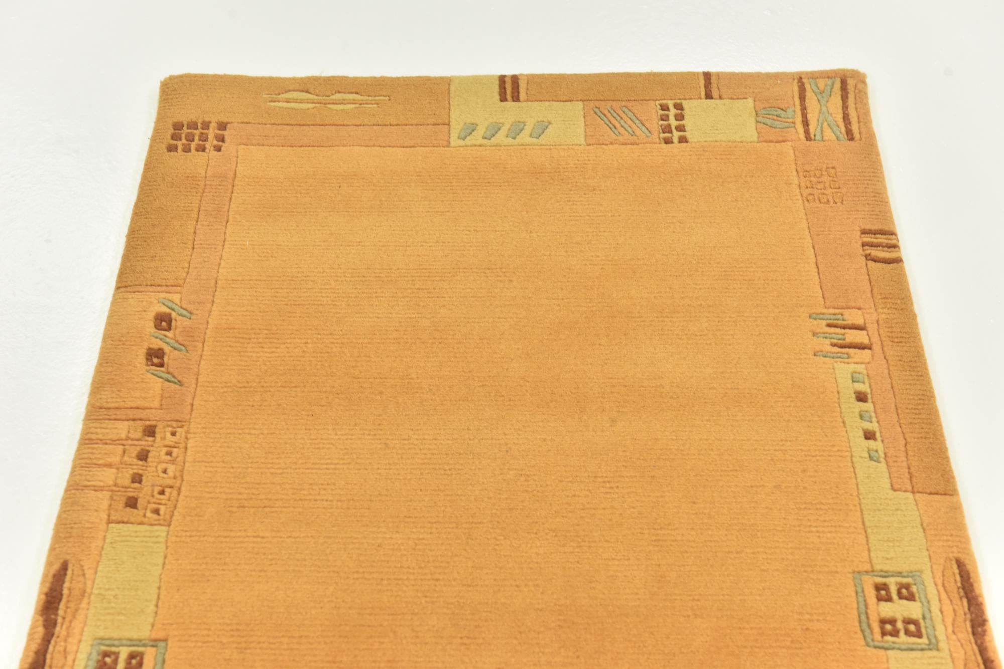 2' 5 x 4' 7 Hand Knotted Nepal Wool Runner Rug