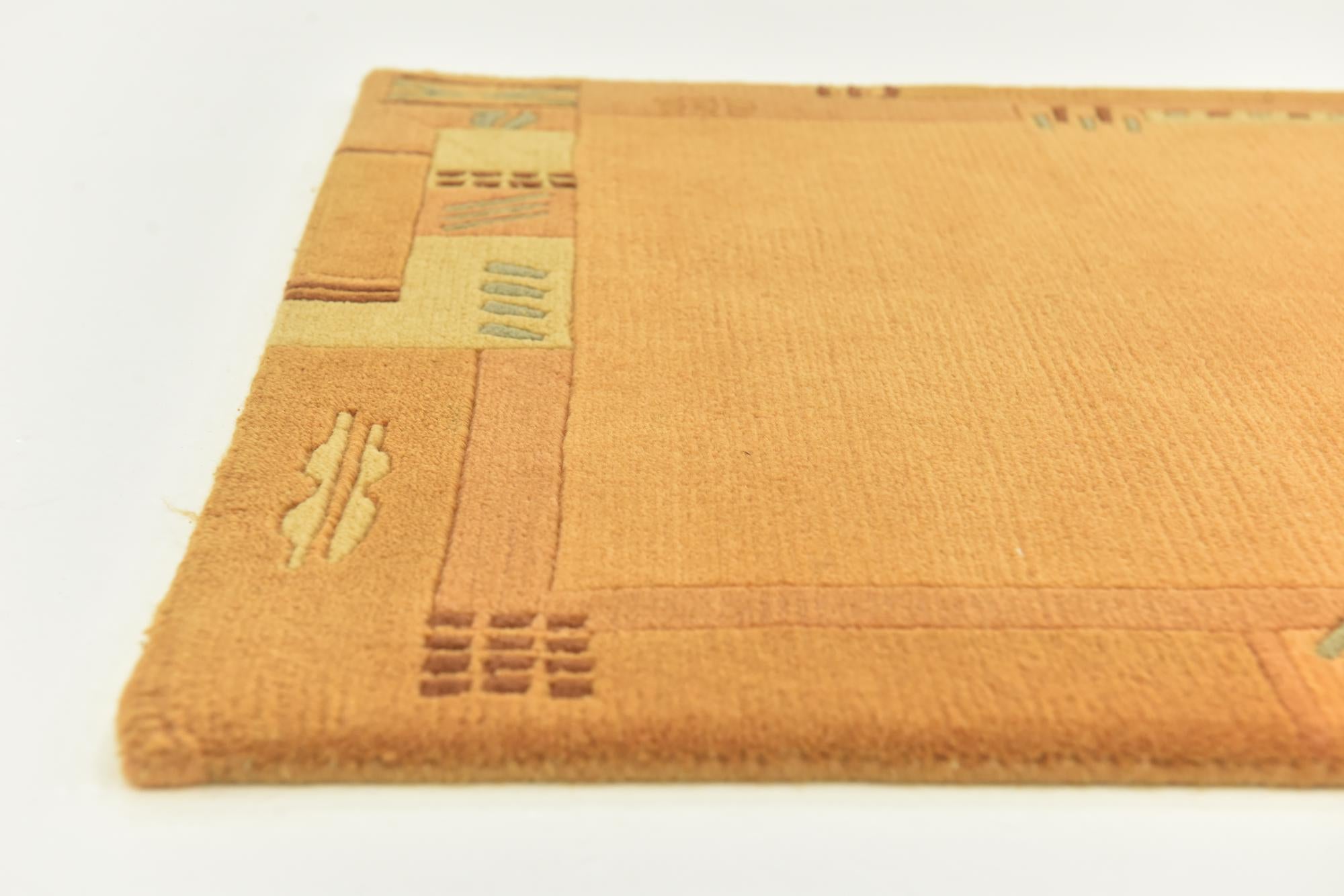 2' 5 x 4' 7 Hand Knotted Nepal Wool Runner Rug