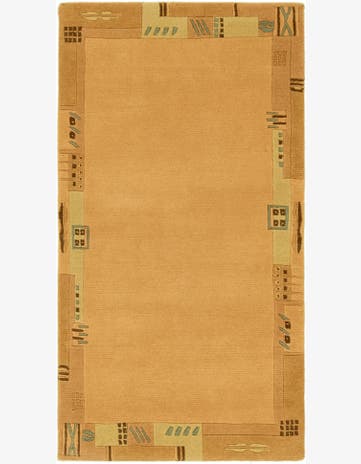 2' 5 x 4' 7 Hand Knotted Nepal Wool Runner Rug