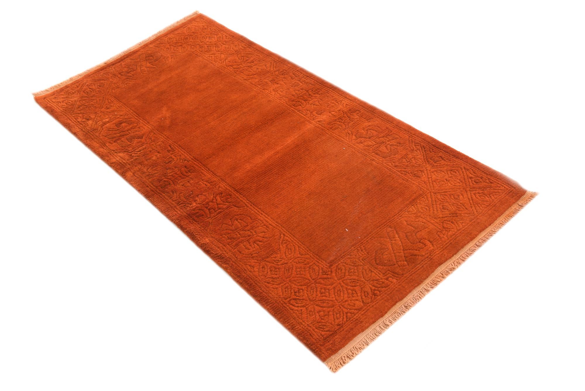 2' 4 x 4' 10 Hand Knotted Nepal Wool Runner Rug