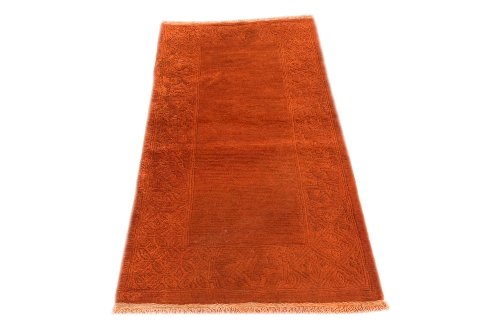 2' 4 x 4' 10 Hand Knotted Nepal Wool Runner Rug
