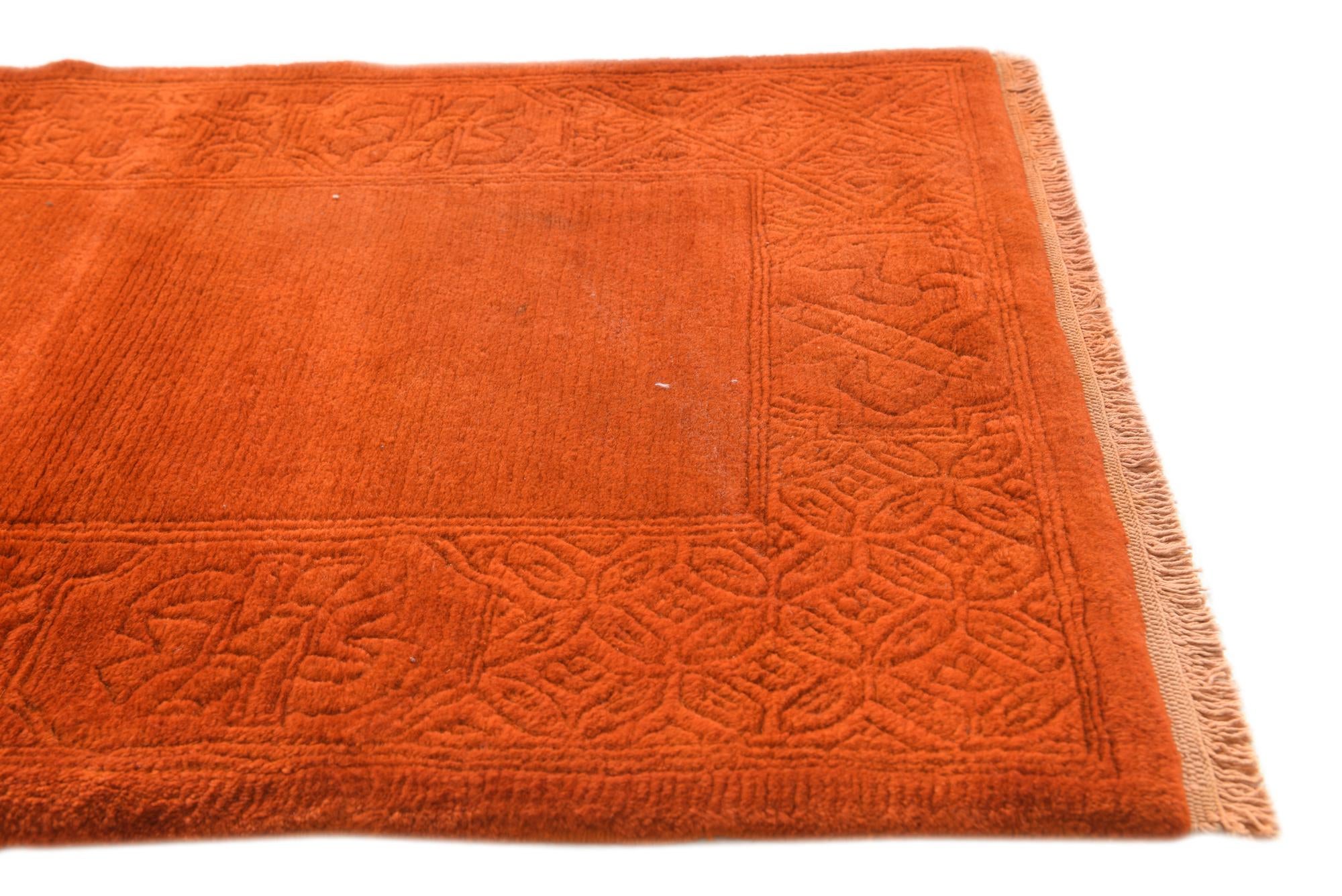 2' 4 x 4' 10 Hand Knotted Nepal Wool Runner Rug