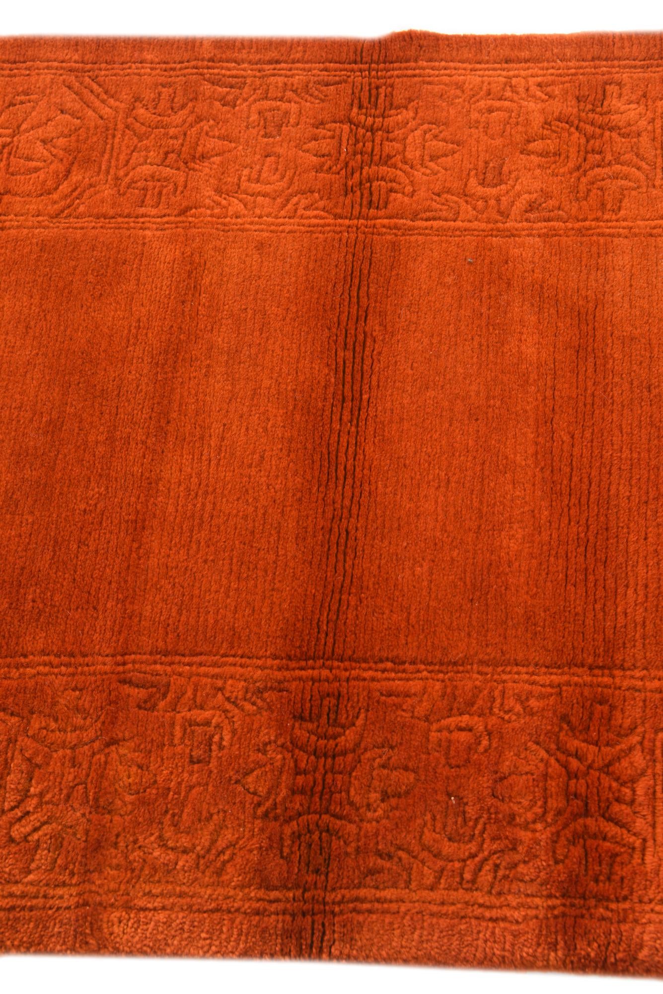 2' 4 x 4' 10 Hand Knotted Nepal Wool Runner Rug