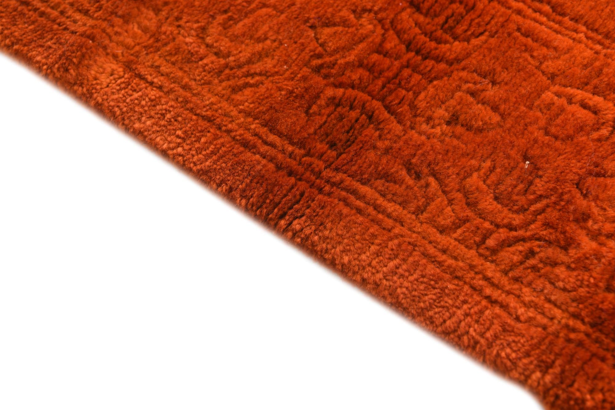 2' 4 x 4' 10 Hand Knotted Nepal Wool Runner Rug