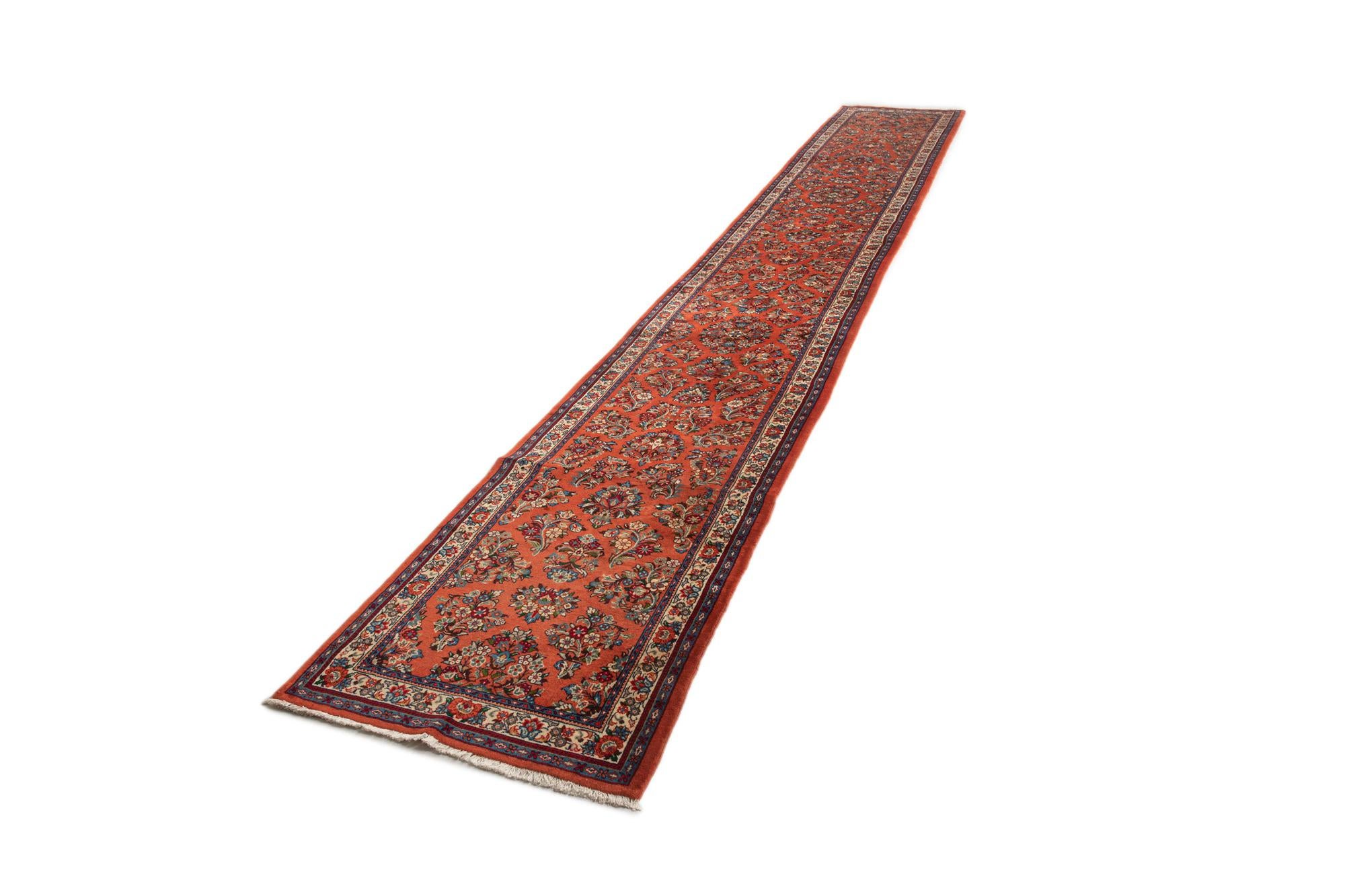 2' 9 x 20' 11 Sarouk Wool Runner Rug
