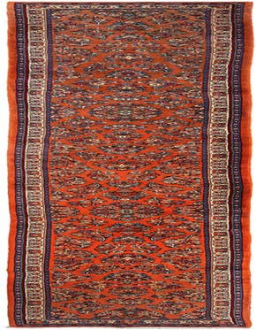 Detail image of 2' 9 x 20' 11 Sarouk Wool Runner Rug