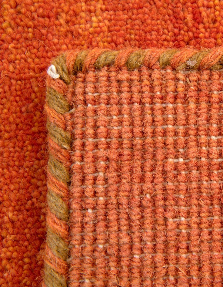 Detail image of 2' 7 x 16' 5  Hand Knotted Solid Gabbeh Wool Runner Rug