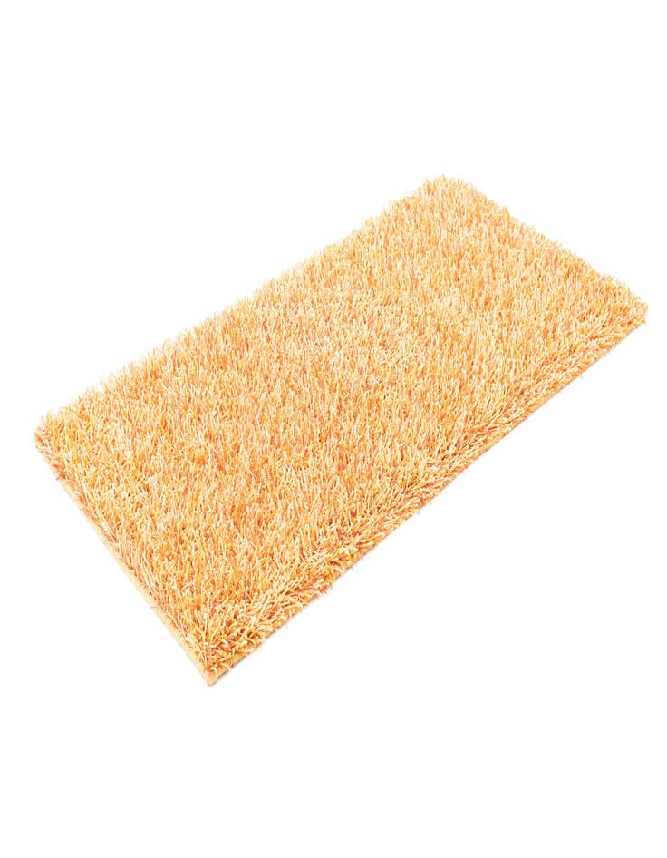 Detail image of 2' 5 x 4' 8  Hand Knotted Solid Shag Runner Rug