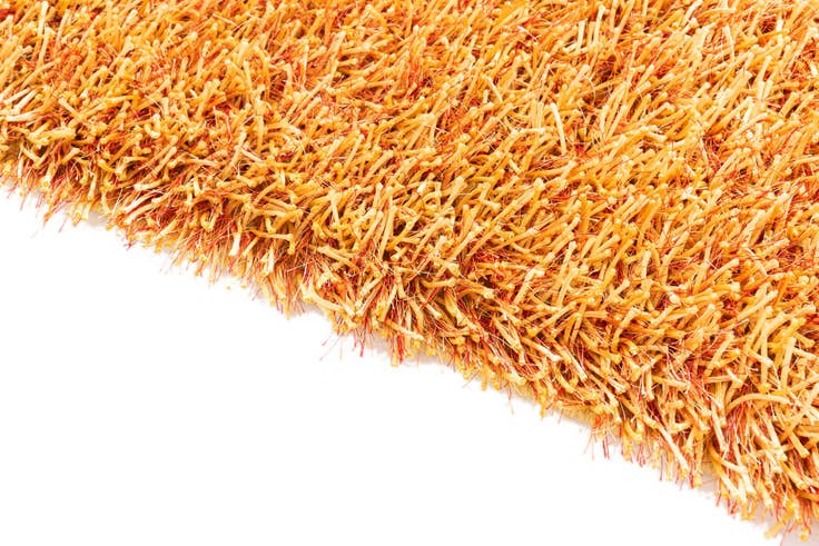 Detail image of 2' 5 x 4' 8 Hand Knotted Solid Shag Runner Rug