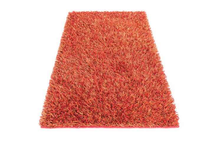 Detail image of 2' 5 x 4' 7 Hand Knotted Two-Tone Shag Oriental Runner Rug