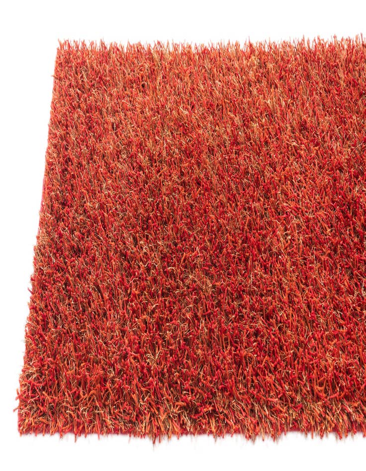 Detail image of 2' 5 x 4' 7 Hand Knotted Two-Tone Shag Oriental Runner Rug