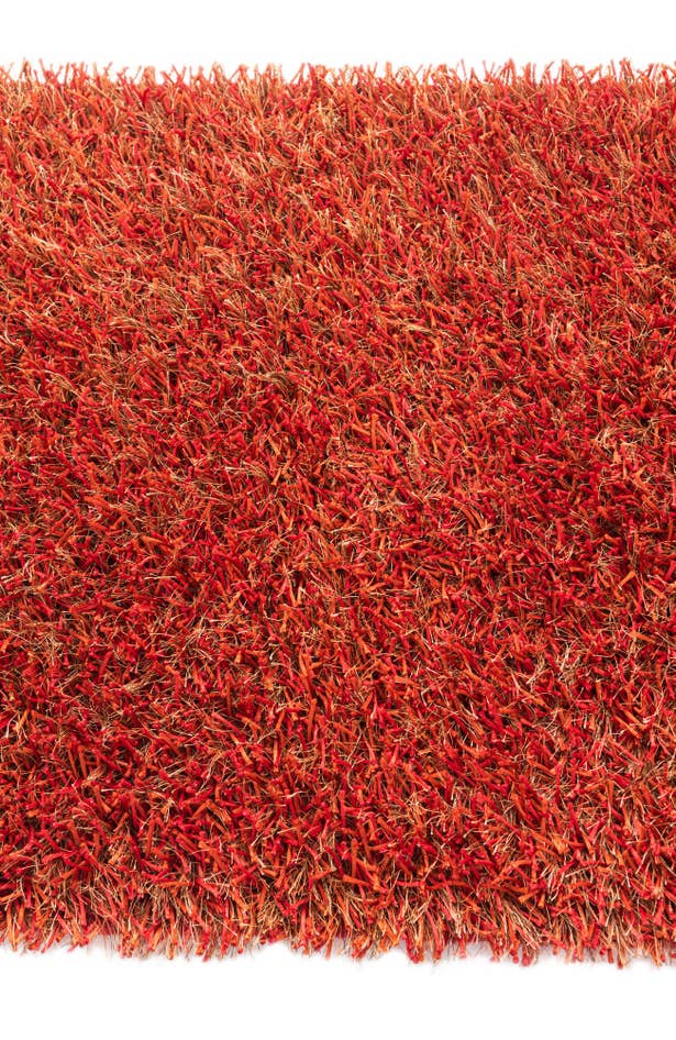 Detail image of 2' 5 x 4' 7 Hand Knotted Two-Tone Shag Oriental Runner Rug