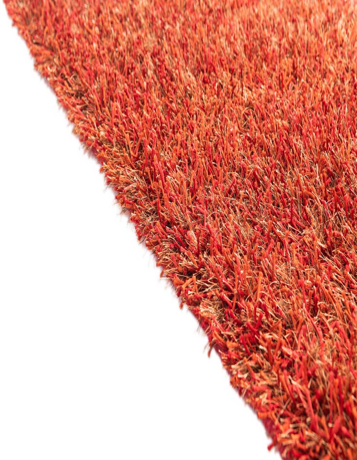 Detail image of 2' 5 x 4' 7 Hand Knotted Two-Tone Shag Oriental Runner Rug