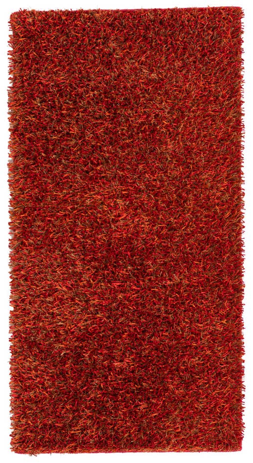 Detail image of 2' 5 x 4' 7 Hand Knotted Two-Tone Shag Oriental Runner Rug