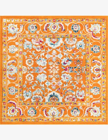 Orange Aurelia Square Rug