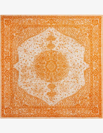 Orange Bexley Square Rug