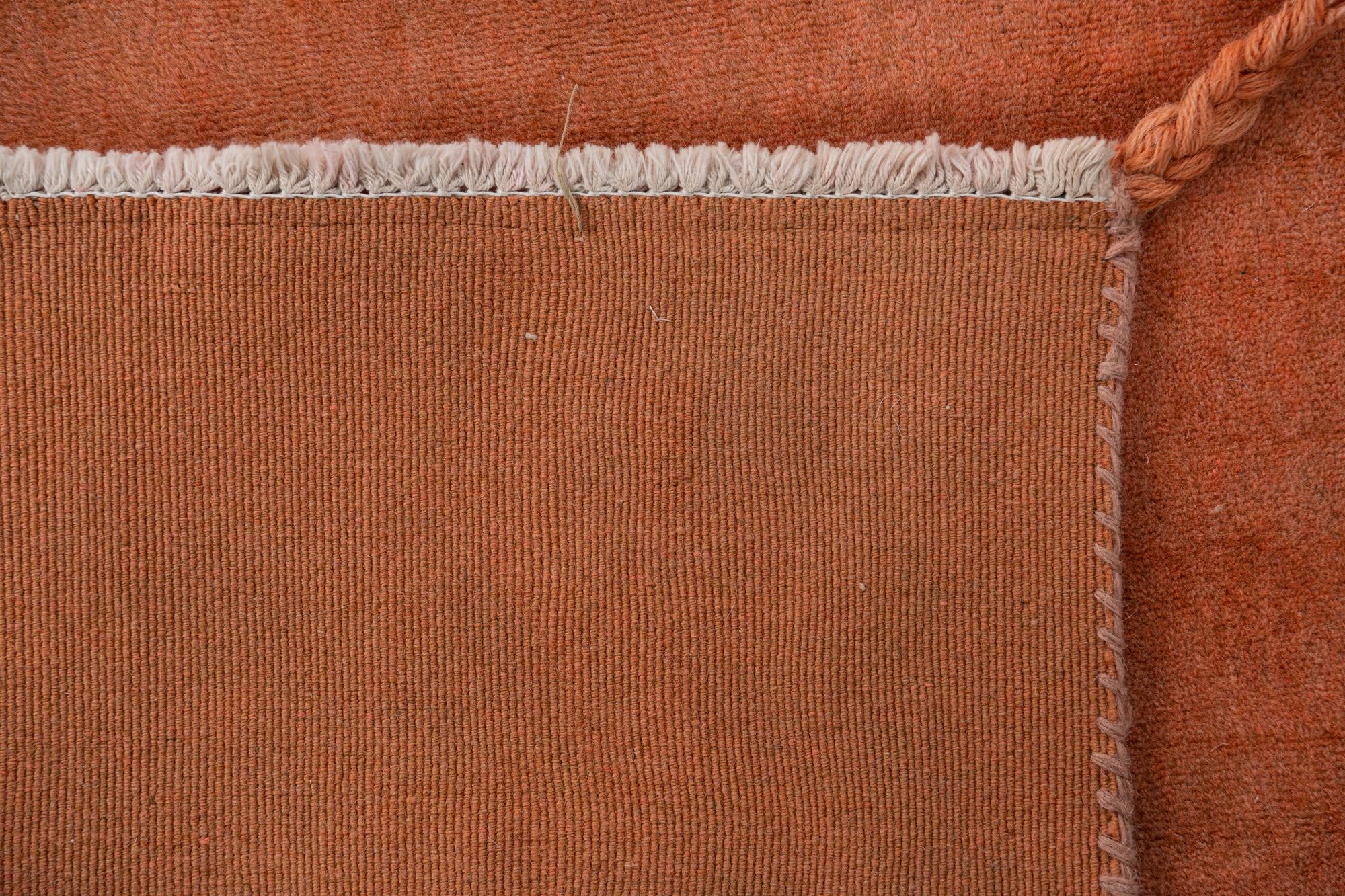 4' 3 x 4' 7 Hand Knotted Gabbeh Wool Square Rug