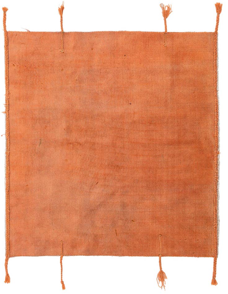 Detail image of 4' 3 x 4' 7 Hand Knotted Gabbeh Wool Square Rug