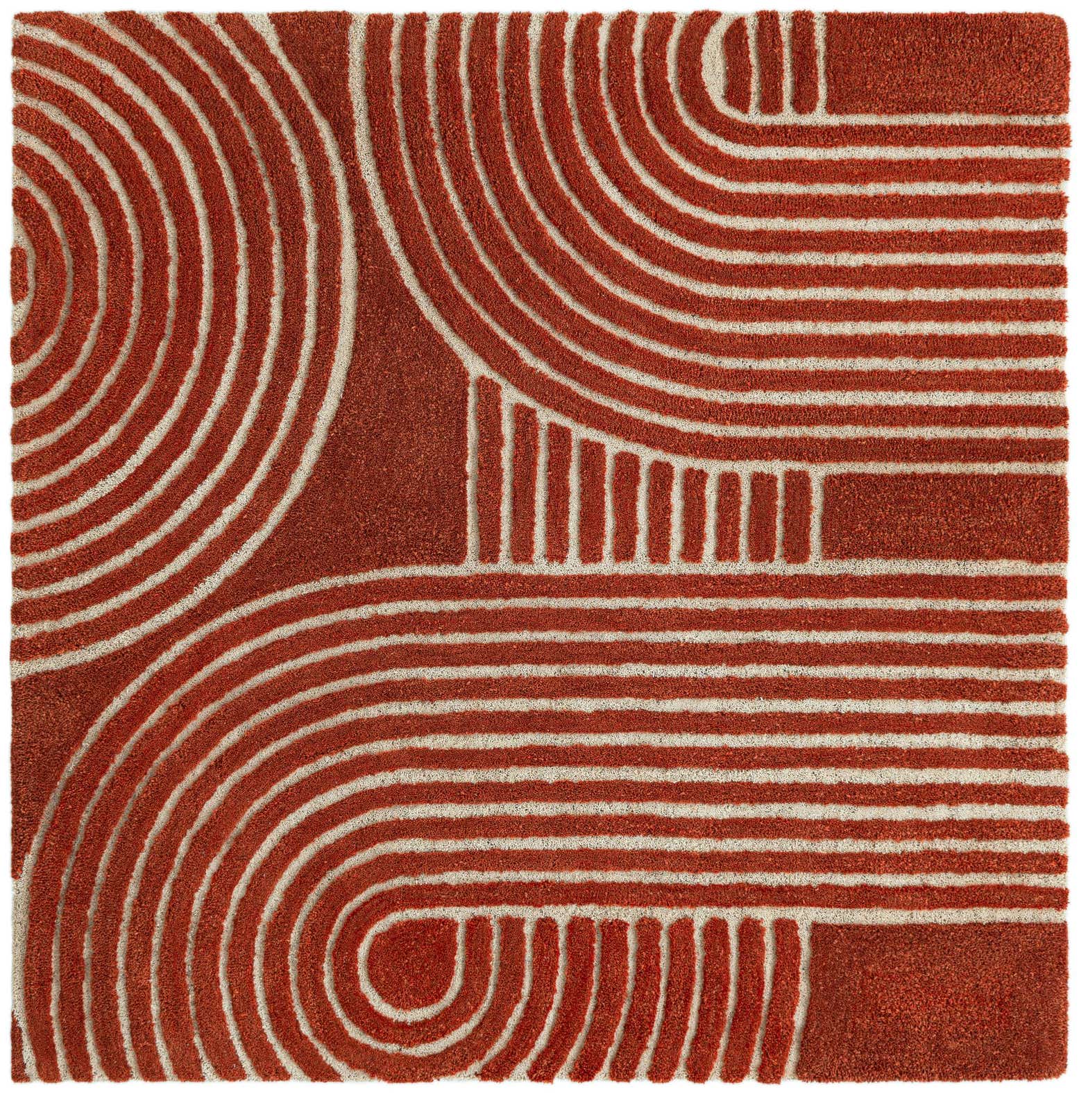 5' 1 x 5' 1 Handtufted Wool Square Rug