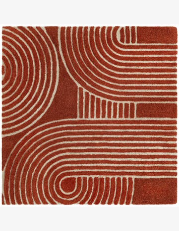 5' 1 x 5' 1 Handtufted Wool Square Rug