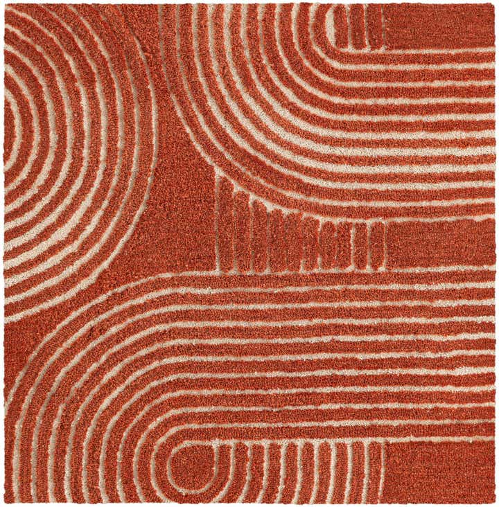 8' x 8' Handtufted Wool Square Rug
