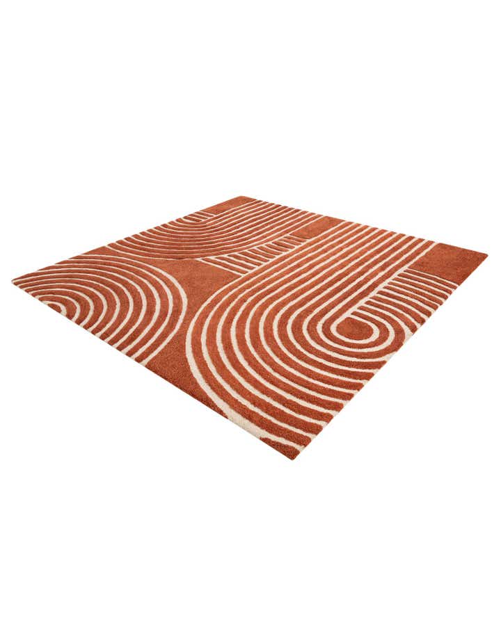 8' x 8' Handtufted Wool Square Rug