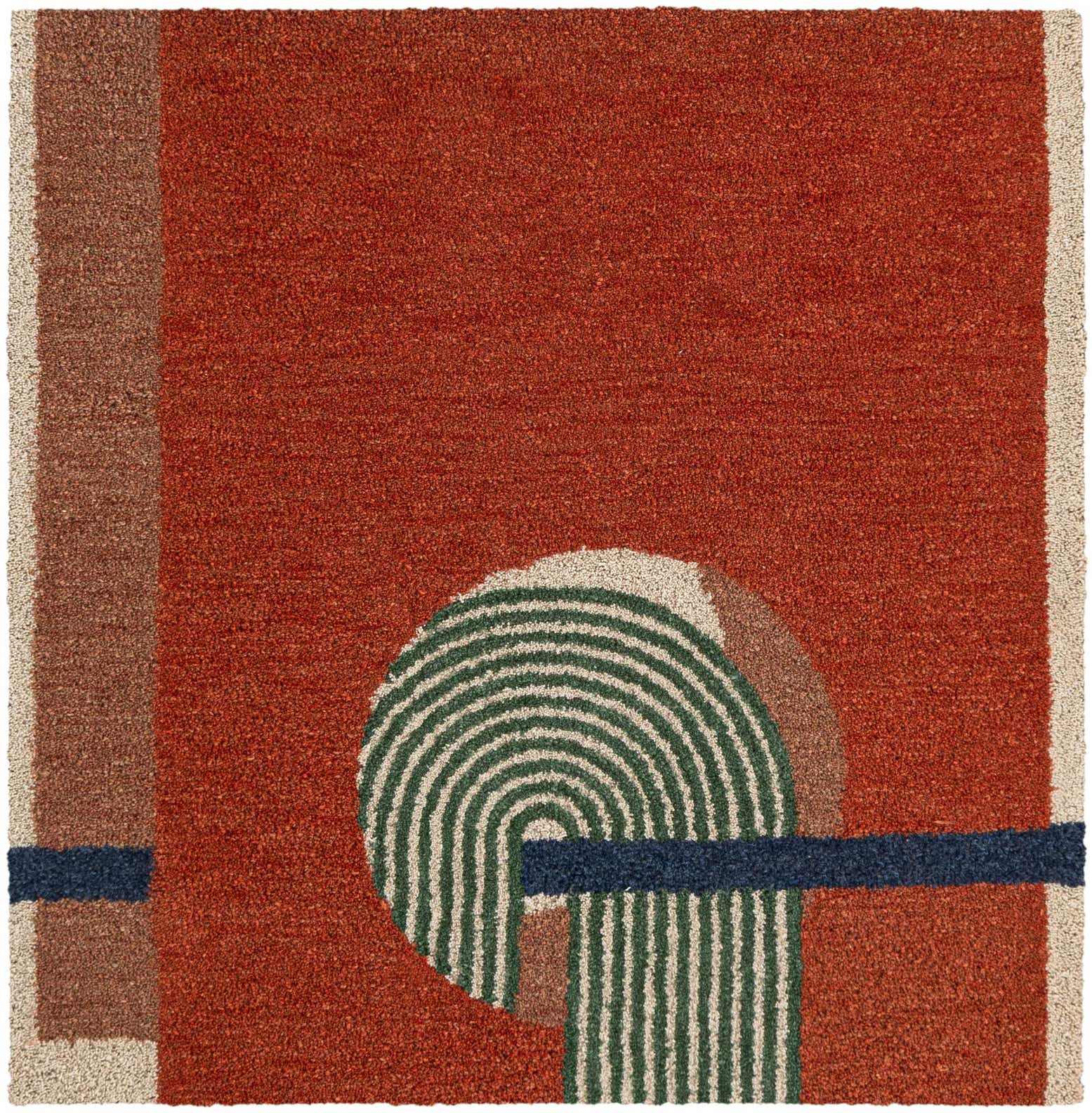 155cm x 155cm Handtufted Wool Alfombra Cuadrado