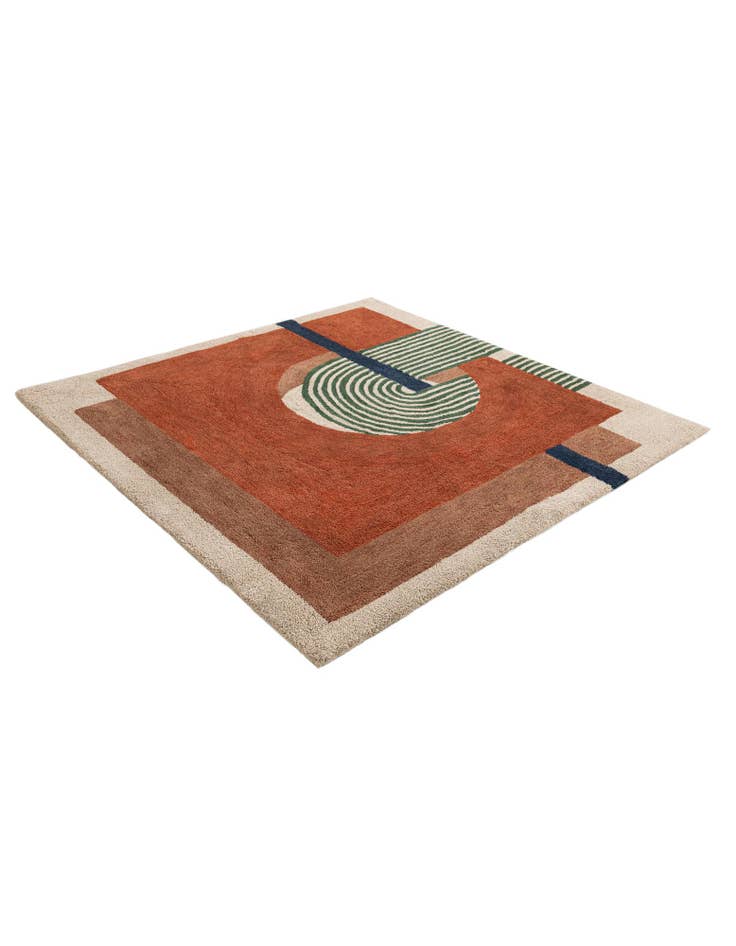 Detail image of 6' 1 x 6' 1 Handtufted Wool Square Rug