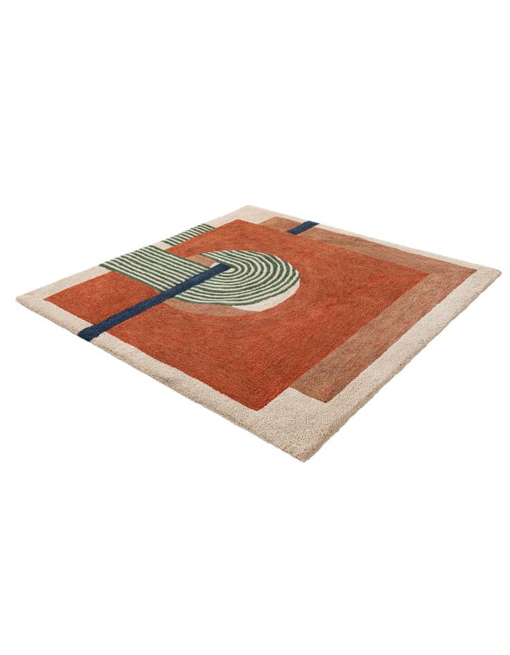 Detail image of 6' 1 x 6' 1 Handtufted Wool Square Rug