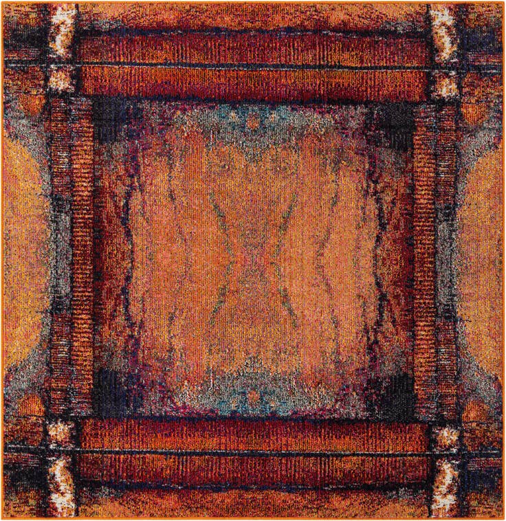 Detail image of 7' 10 x 7' 10 Washable Hyacinth Square Rug