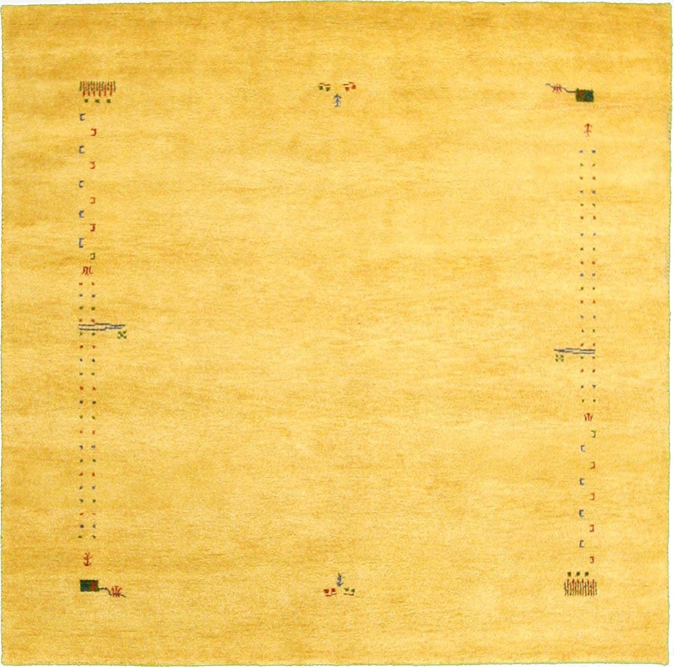 250cm x 250cm  Hand Knotted Indo Gabbeh Wool Square Rug