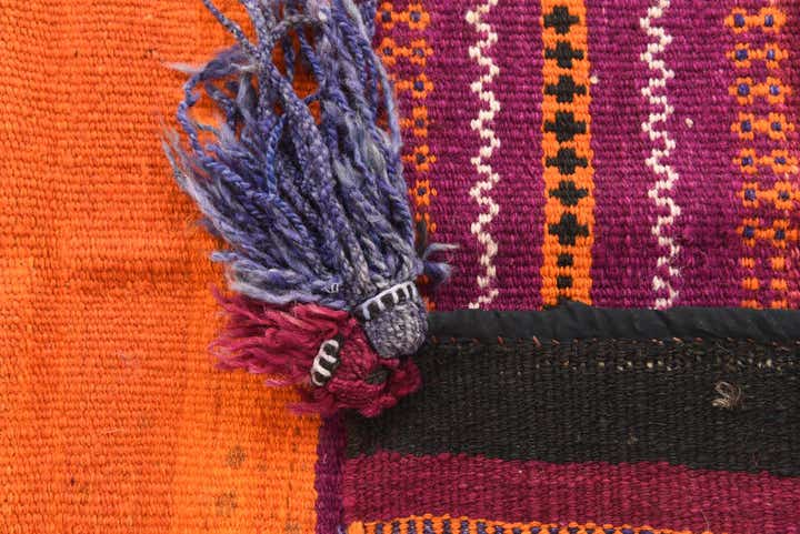 2' 10 x 3' 9 Hand Woven Kilim Afghan Wool Square Rug