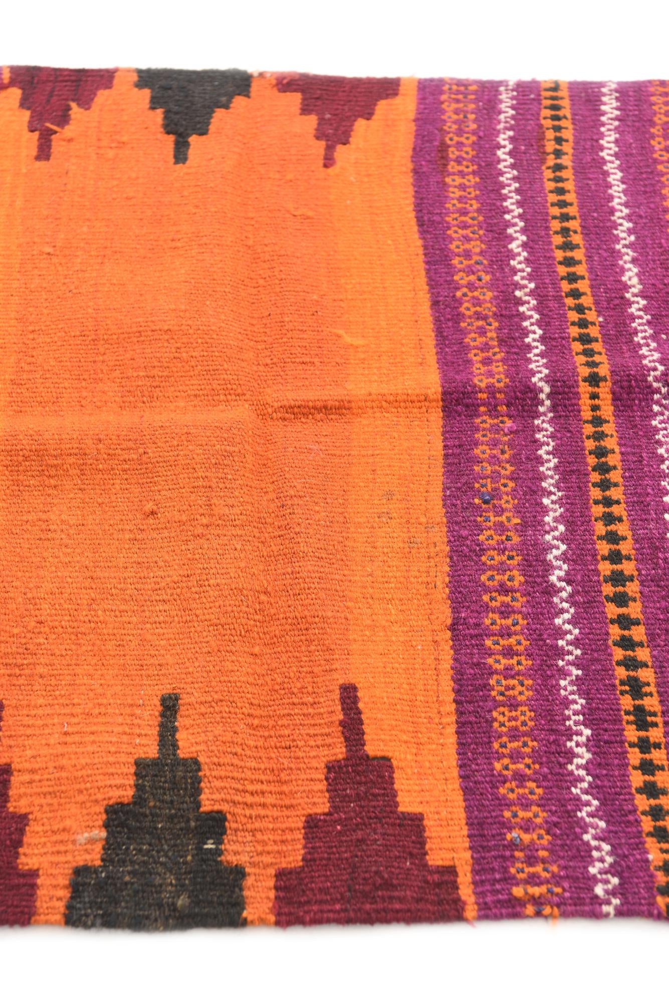 2' 10 x 3' 9 Hand Woven Kilim Afghan Wool Square Rug